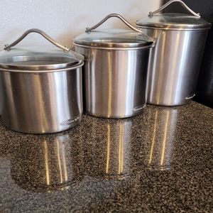 Calphalon stainless kitchen containers (set of 3)